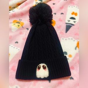 Hand felted ghost beanie